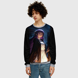 Свитшот мужской Ферн темной ночью, цвет: 3D-меланж — фото 2