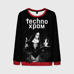 Мужской свитшот Techno храм монашка колдунья