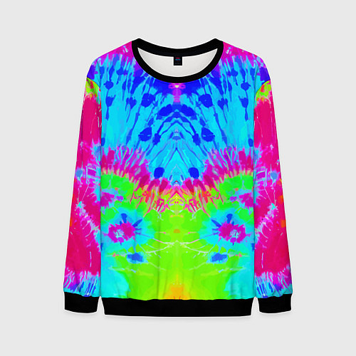 Мужской свитшот Tie-Dye abstraction / 3D-Черный – фото 1