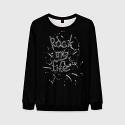 Мужской свитшот Rock my life чёрный
