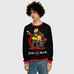 Свитшот мужской Bar of war, цвет: 3D-красный — фото 2