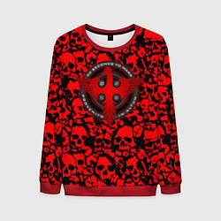 Свитшот мужской Thirty Seconds to Mars skull pattern, цвет: 3D-красный