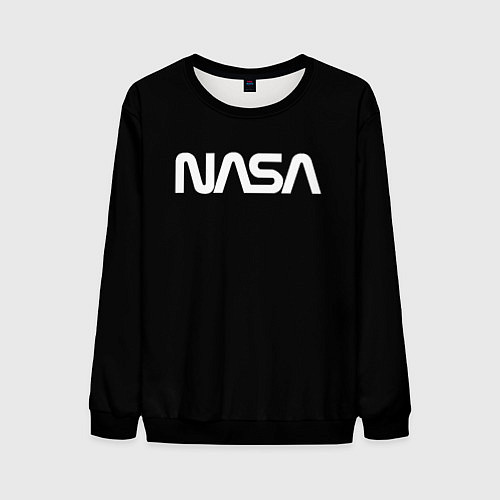 Мужской свитшот NASA space logo / 3D-Черный – фото 1