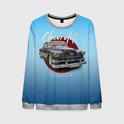 Свитшот мужской Американский классический автомобиль Chevrolet Bel, цвет: 3D-меланж