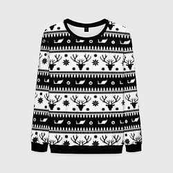 Мужской свитшот Новогодний свитер с оленями