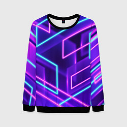 Свитшот мужской Neon Geometric, цвет: 3D-черный