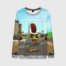 Свитшот мужской Chicken Gun - shooter, цвет: 3D-меланж