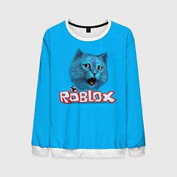 Мужской свитшот Roblox синий кот