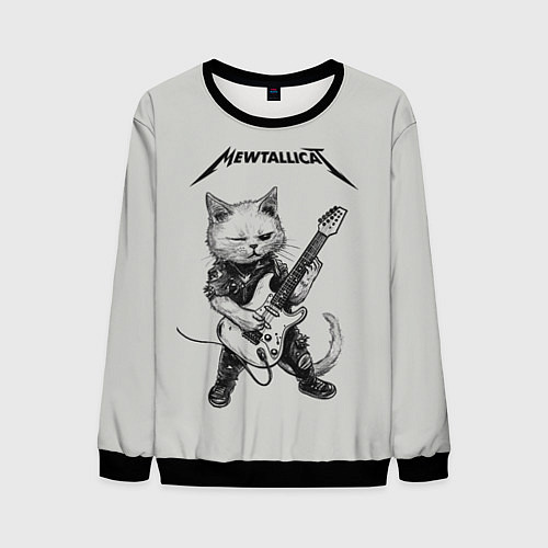 Мужской свитшот Mewtallica / 3D-Черный – фото 1