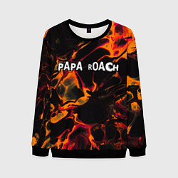 Свитшот мужской Papa Roach red lava, цвет: 3D-черный