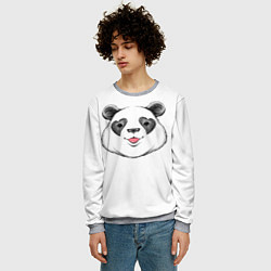 Свитшот мужской Влюблённый панда, цвет: 3D-меланж — фото 2