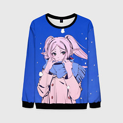 Свитшот мужской Фрирен и снег, цвет: 3D-черный