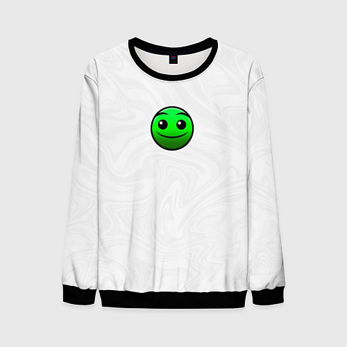 Мужской свитшот Геометри Даш смайлик / 3D-Черный – фото 1