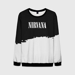 Свитшот мужской Nirvana текстура, цвет: 3D-черный