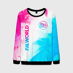 Мужской свитшот Palworld neon gradient style вертикально