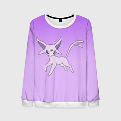 Свитшот мужской Espeon Pokemon - розовая кошка покемон, цвет: 3D-белый