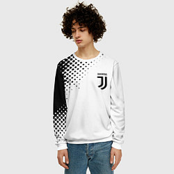 Свитшот мужской Juventus sport black geometry, цвет: 3D-белый — фото 2