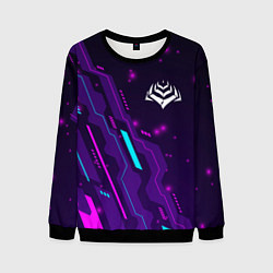Свитшот мужской Warframe neon gaming, цвет: 3D-черный