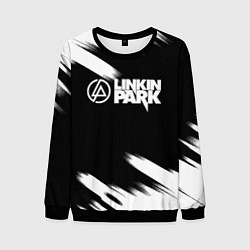 Свитшот мужской Linkin park рок бенд краски, цвет: 3D-черный
