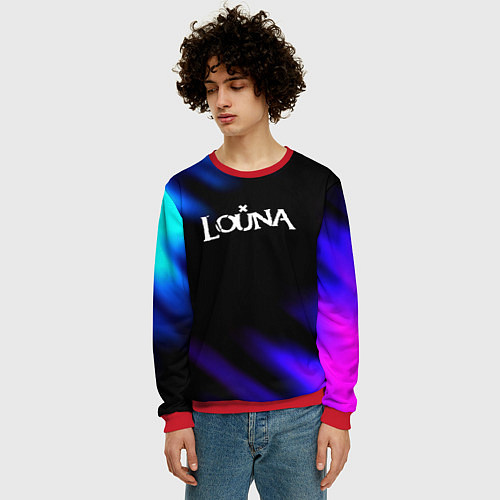 Мужской свитшот Louna neon bend / 3D-Красный – фото 3