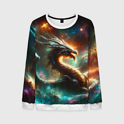 Свитшот мужской The incredible space dragon, цвет: 3D-белый