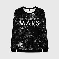 Свитшот мужской Thirty Seconds to Mars black ice, цвет: 3D-черный