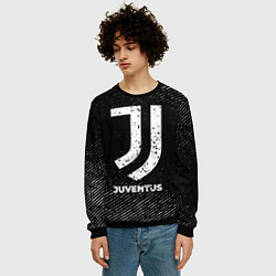 Свитшот мужской Juventus с потертостями на темном фоне, цвет: 3D-черный — фото 2
