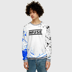 Свитшот мужской MUSE рок стиль краски, цвет: 3D-меланж — фото 2