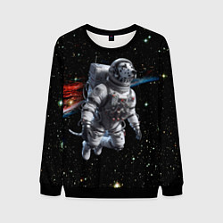 Свитшот мужской The dalmatian brave cosmonaut - ai art, цвет: 3D-черный
