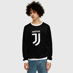 Свитшот мужской Juventus sport fc белое лого, цвет: 3D-белый — фото 2