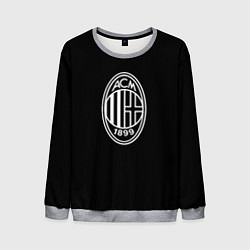 Свитшот мужской Milan fc белое лого, цвет: 3D-меланж