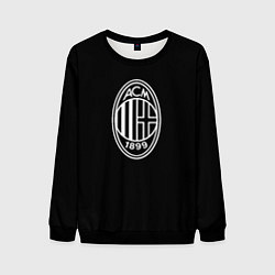 Свитшот мужской Milan fc белое лого, цвет: 3D-черный