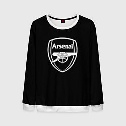 Мужской свитшот Arsenal fc белое лого