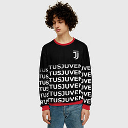 Свитшот мужской Juventus pattern fc club steel, цвет: 3D-красный — фото 2