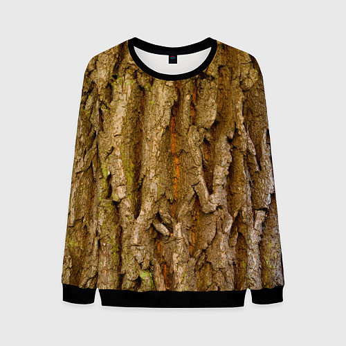 Мужской свитшот Кора дерева текстура / 3D-Черный – фото 1
