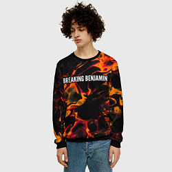 Свитшот мужской Breaking Benjamin red lava, цвет: 3D-черный — фото 2