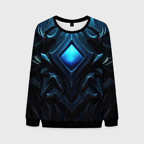 Мужской свитшот Синие магическое свещение / 3D-Черный – фото 1