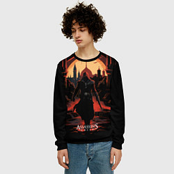 Свитшот мужской Assassins creed заброшенный старый город, цвет: 3D-черный — фото 2