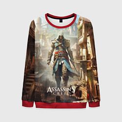 Свитшот мужской Assassins creed старый город, цвет: 3D-красный