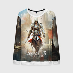 Свитшот мужской Assassins creed poster game, цвет: 3D-белый