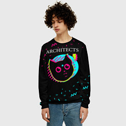 Свитшот мужской Architects - rock star cat, цвет: 3D-черный — фото 2