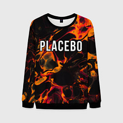 Свитшот мужской Placebo red lava, цвет: 3D-черный