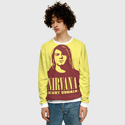 Свитшот мужской Kurt Cobain Nirvana, цвет: 3D-белый — фото 2