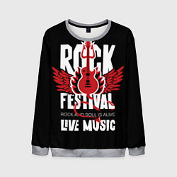 Мужской свитшот Rock festival - live music