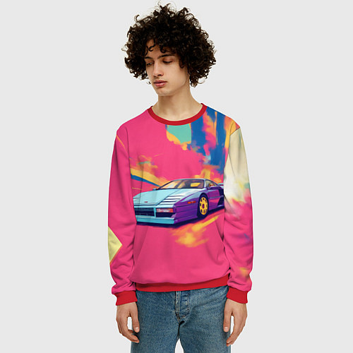 Мужской свитшот Sports cars / 3D-Красный – фото 3