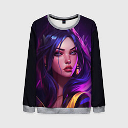 Свитшот мужской League of Legends Kaisa Kda style, цвет: 3D-меланж