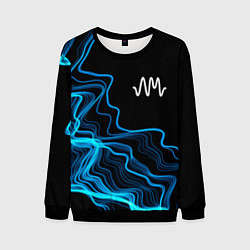 Свитшот мужской Arctic Monkeys sound wave, цвет: 3D-черный