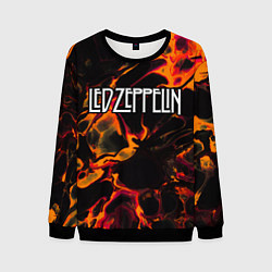 Свитшот мужской Led Zeppelin red lava, цвет: 3D-черный