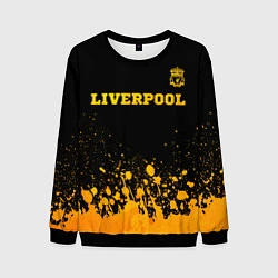 Свитшот мужской Liverpool - gold gradient посередине, цвет: 3D-черный