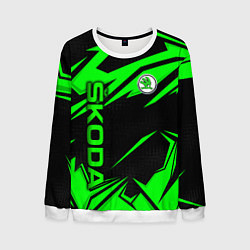 Свитшот мужской Skoda - green uniform, цвет: 3D-белый